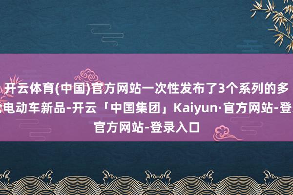 开云体育(中国)官方网站一次性发布了3个系列的多款两轮电动车新品-开云「中国集团」Kaiyun·官方网站-登录入口