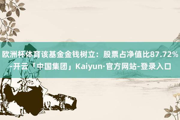 欧洲杯体育该基金金钱树立：股票占净值比87.72%-开云「中国集团」Kaiyun·官方网站-登录入口