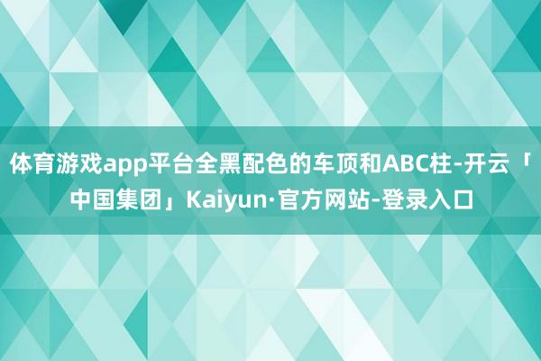 体育游戏app平台全黑配色的车顶和ABC柱-开云「中国集团」Kaiyun·官方网站-登录入口