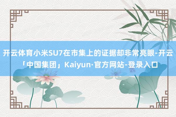 开云体育小米SU7在市集上的证据却非常亮眼-开云「中国集团」Kaiyun·官方网站-登录入口